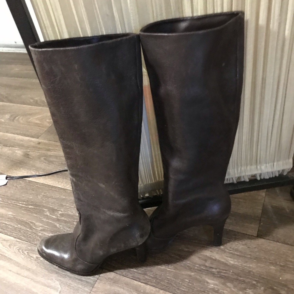 Y2K Antonio melani brown knee high boots pull on